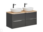 Szafka łazienkowa 120 cm Capri Cosmos Comad z blatem i umywalkami