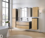 ZESTAW MEBLI ŁAZIENKOWYCH MONAKO GREY OAK 120 CM