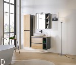 ZESTAW MEBLI ŁAZIENKOWYCH MONAKO GREY OAK 80 CM