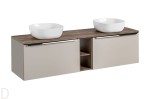 SZAFKA ŁAZIENKOWA BLAT 180 CM SANTA FE +UMYWALKI