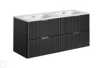 SZAFKA ŁAZIENKOWA Z UMYWALKĄ 120 CM ADEL BLACK