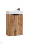 Szafka łazienkowa wisząca 40 cm Adel Oak  z umywalką 