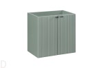 Szafka łazienkowa wisząca pod umywalkę 60 cm zielona , drzwi Line Green