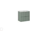 Szafka łazienkowa wisząca z umywalką 60 cm zielona , szuflady Line Green