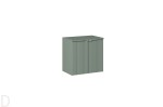 Szafka łazienkowa wisząca z blatem łazienkowym 60 cm zielona , drzwi Line Green