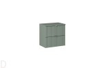 Szafka łazienkowa wisząca z blatem łazienkowym 60 cm zielona , szuflady Line Green