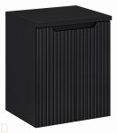 Szafka łazienkowa wisząca z blatem łazienkowym 50 cm czarna ,drzwi, pochwyt Nova black