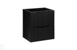 Szafka łazienkowa wisząca 50 cm czarna ,szuflady, wygodny pochwyt , gł 39cm Nova black
