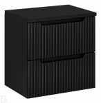 Szafka łazienkowa wisząca z blatem łazienkowym 60 cm czarna ,szuflady Nova black