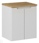 Szafka łazienkowa wisząca z blatem łazienkowym 50 cm biała ,drzwi, pochwyt, nova white