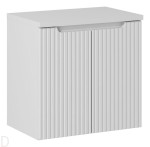 Szafka łazienkowa wisząca z blatem łazienkowym 60 cm biała ,drzwi, pochwyt, nova white