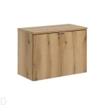 Szafka łazienkowa wisząca oak z blatem łazienkowym oak 80 cm Nova oak
