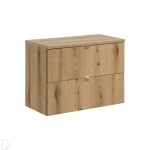 Szafka łazienkowa wisząca oak z blatem łazienkowym oak 80 cm Nova oak