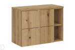 Szafka łazienkowa wisząca oak z blatem łazienkowym oak 80 cm