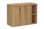 Szafka łazienkowa wisząca oak z blatem łazienkowym oak 80 cm