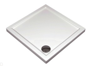 BRODZIK MINIMAL KWADRATOWY, AKRYLOWY, 3 CM GŁĘBOKOŚCI, PŁASKI, 90 CM