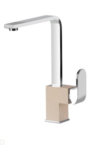 BATERIA ZLEWOZMYWAKOWA  GRANITOWO-CHROMOWA DEANTE PRIMO BQP7630 PIASKOWY