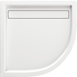 BRODZIK MINIMAL PÓŁOKRĄGŁY, AKRYLOWY, 3 CM GŁĘBOKOŚCI, PŁASKI, 90 CM