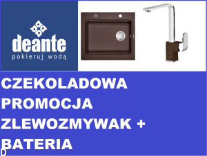 ZLEWOZMYWAK DEANTE MODERN ZQMB103+ BATERIA BQP4630 KOLOR BRĄZOWY