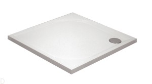 BRODZIK CUBIC KWADRATOWY, AKRYLOWY, 3 CM GŁĘBOKOŚCI, PŁASKI, 80x80 CM