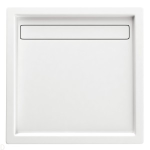 BRODZIK MINIMAL KWADRATOWY, AKRYLOWY, 3 CM GŁĘBOKOŚCI, PŁASKI, 90 CM