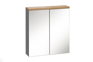 SZAFKA ŁAZIENKOWA Z LUSTREM BALI 60 CM SZARY