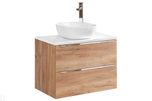SZAFKA Z UMYWALKĄ I BLATEM 80 CM CAPRI DĄB