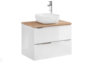 SZAFKA Z UMYWALKĄ I BLATEM 60 CM CAPRI BIAŁY