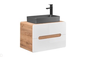 SZAFKA Z UMYWALKĄ SZARĄ NASTAWNĄ ARUBA 80CM