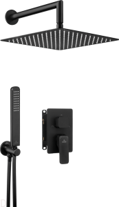 KOMPLET Z BOXEM PODTYNKOWYM NATRYSKOWYM HIACYNT NERO