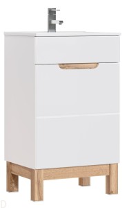 SZAFKA ŁAZIENKOWA BALI Z UMYWALKĄ 50 CM BIAŁY