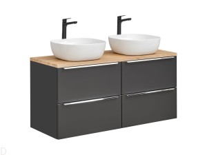 Szafka łazienkowa 120 cm Capri Cosmos Comad z blatem i umywalkami