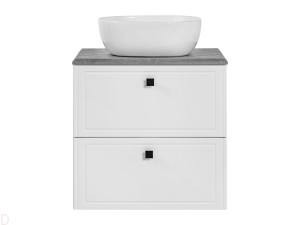 SZAFKA Z UMYWALKĄ I BLATEM 60 CM HAVANA WHITE