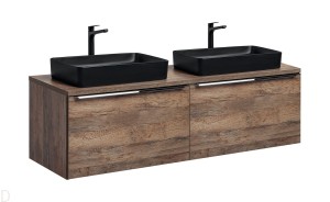 SZAFKA ŁAZIENKOWA 160 CM SANTA OAK+UMYWALKA BLAT