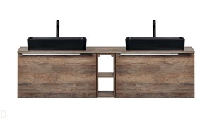 SZAFKA ŁAZIENKOWA 180 CM SANTA OAK+UMYWALKA BLAT