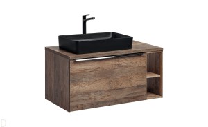 SZAFKA ŁAZIENKOWA 80 CM SANTA FE OAK+UMYWALKA BLAT