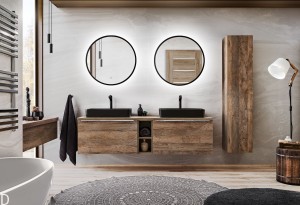 ZESTAW MEBLI ŁAZIENKOWYCH SANTA FE OAK 180 cm 