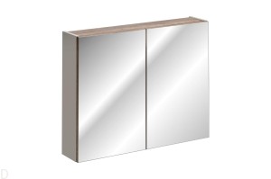 SZAFKA ŁAZIENKOWA Z LUSTREM 80 CM SANTA FE TAUPE