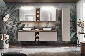 ZESTAW MEBLI ŁAZIENKOWYCH SANTA FE TAUPE 180 CM