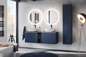 ZESTAW MEBLI ŁAZIENKOWYCH SANTA FE DEEP BLUE 180CM