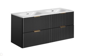 SZAFKA ŁAZIENKOWA Z UMYWALKĄ 120 CM ADEL BLACK