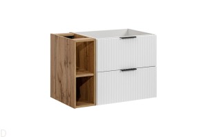 Szafka łazienkowa wisząca 80 cm Adel biała z półką