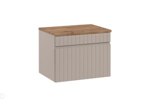Szafka łazienkowa wisząca 60 cm kolor kaszmirowy z blatem
