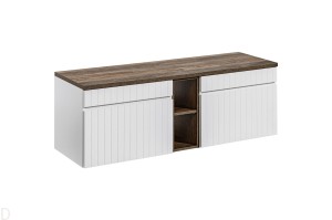 SZAFKA ŁAZIENKOWA Z BLATEM 180 CM ICONIC BIAŁA