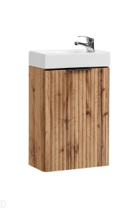 Szafka łazienkowa wisząca 40 cm Adel Oak  z umywalką 