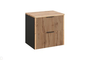 Szafka łazienkowa wisząca 80 cm dąb wotan  z blatem  