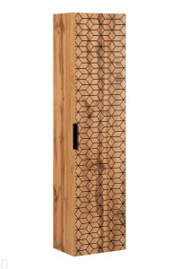 Słupek łazienkowy wiszący szafka łazienkowa wisząca wysoka 140 cm dąb wotan diamond