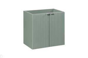 Szafka łazienkowa wisząca pod umywalkę 60 cm zielona , drzwi Line Green