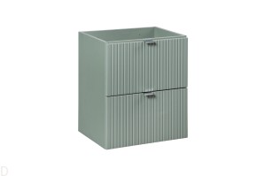 Szafka łazienkowa wisząca pod umywalkę 50 cm zielona , szuflady Line Green