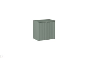 Szafka łazienkowa wisząca z blatem łazienkowym 60 cm zielona , drzwi Line Green